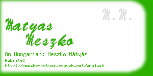 matyas meszko business card